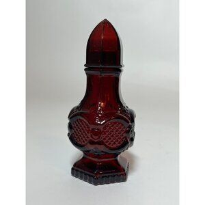 Vintage Avon Glass Shaker Cape Cod Design Ruby Red Glass Shaker